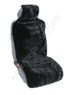 Накидка на сиденье передняя из искусственного меха 150*55 см "COMFORT" CТ-001 BK черные (1 пр)