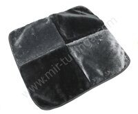 Накидка на сиденье без спинки (искус мех) черно-серые 1 шт